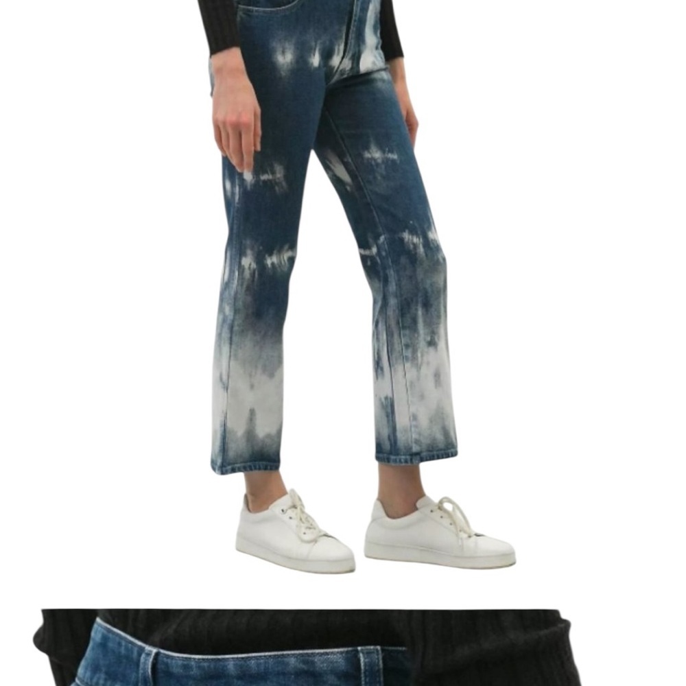Stella McCartney Tie Dye High Rise Kick Flare Jeans Women's - Picture 9 of 16